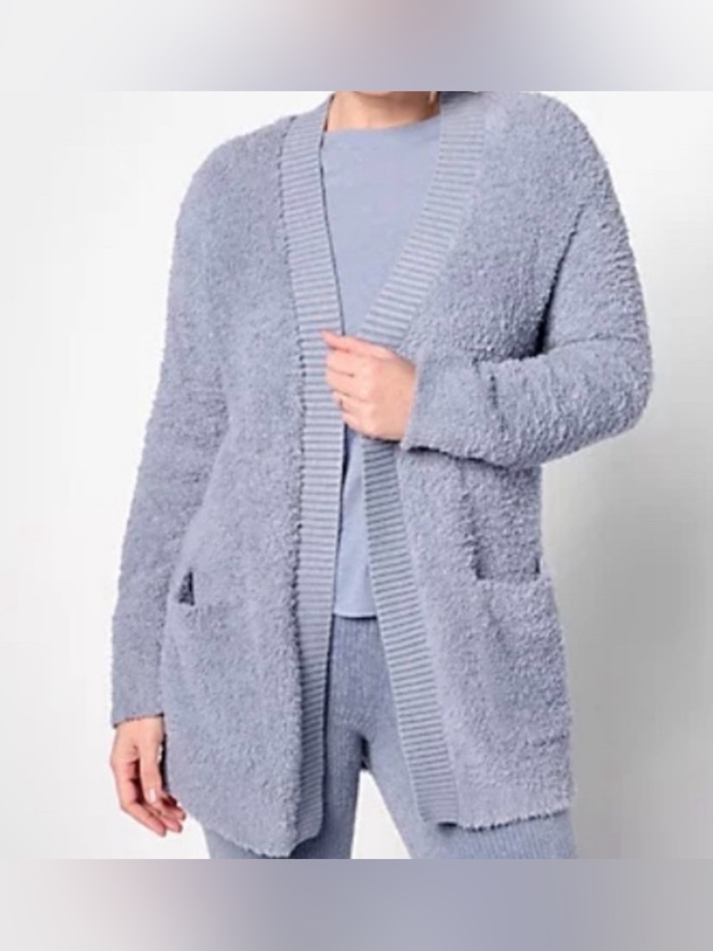 Barefoot Dreams Cardigan -Blue Bell Large